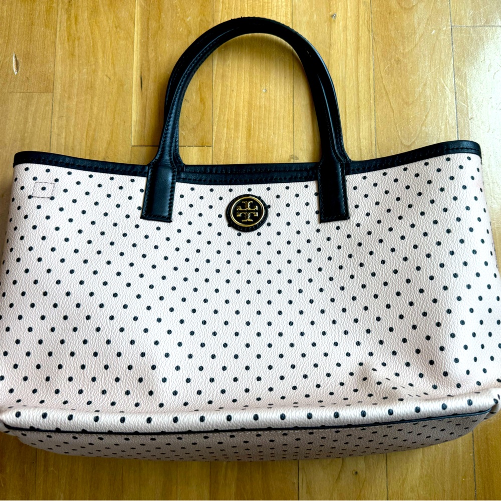 Tory Burch pink polka dot bag